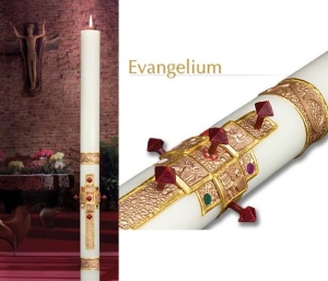 Evangelium Eximious Paschal Candles, Plain End